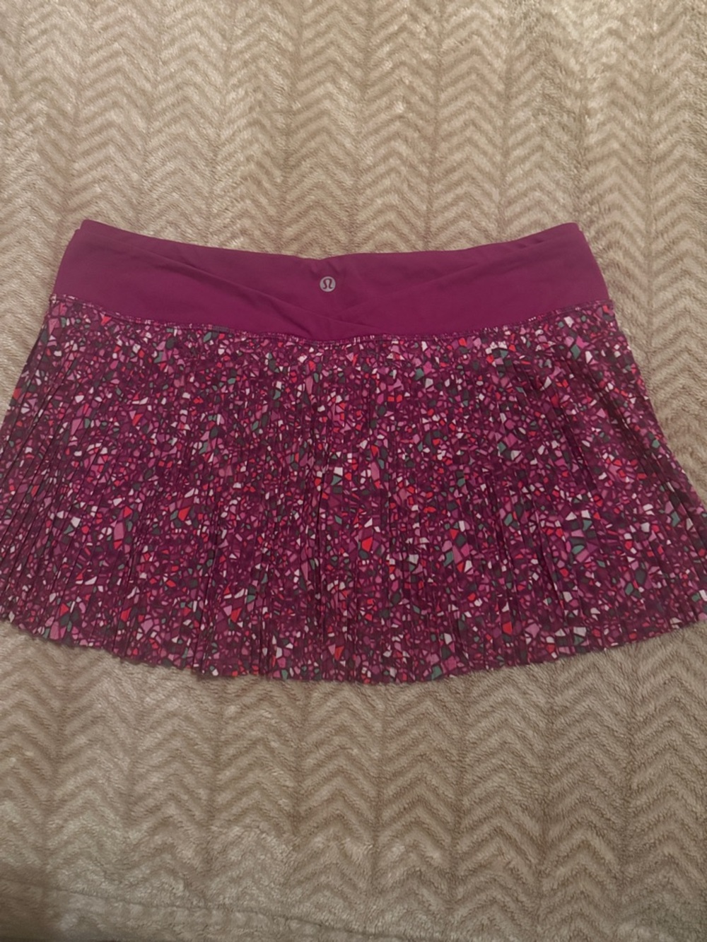lululemon athletica Purple & Pink Printed Pleated Active Skirt